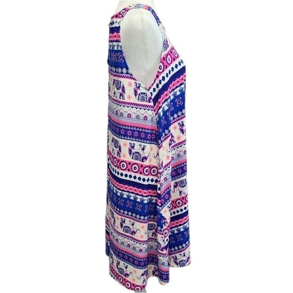 Elephant Boho Print Summer Dress size Medium - Picture 4 of 8